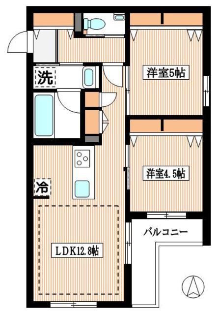 CIELO(2LDK/3階)の間取り写真