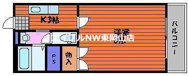 パルミラ江並(1K/6階)の間取り写真