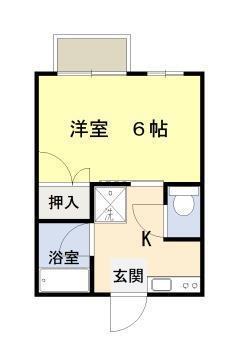 コーポラスハシモト(1K/2階)の間取り写真