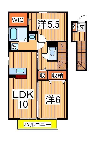 NOEL(2LDK/2階)の間取り写真