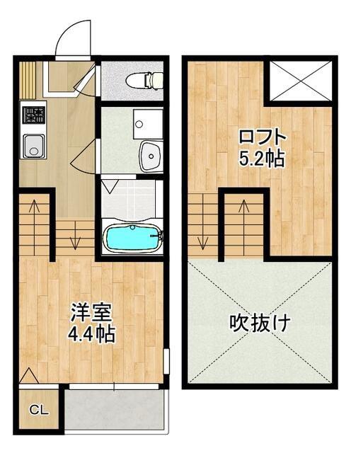 MODERN PALAZZO ISAHAYA MOA(1SK/1階)の間取り写真