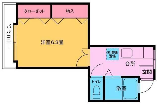 三恵ビル(1K/3階)の間取り写真