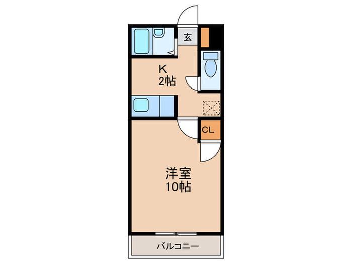 シェソワ(1K/8階)の間取り写真