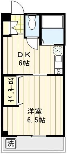 櫻井ビル(1DK/3階)の間取り写真