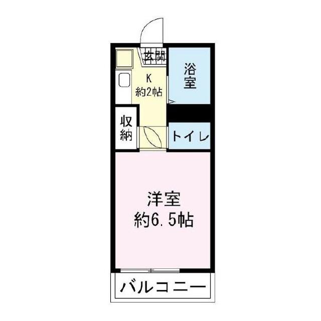 シャンブルS(1K/2階)の間取り写真