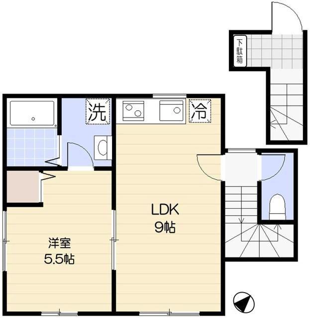 ルノン千川(1LDK/2階)の間取り写真
