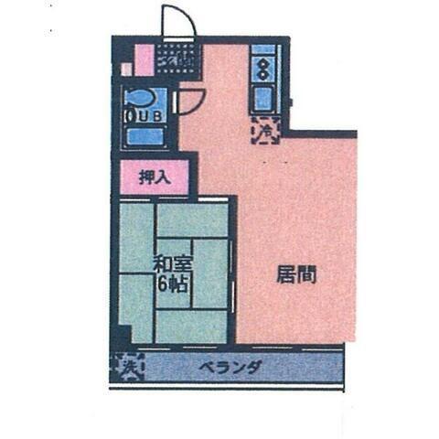 野村マンション(1LDK/4階)の間取り写真