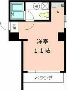 メゾンパール泉(ワンルーム/2階)の間取り写真