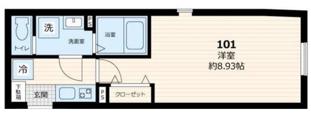 GATE RESIDENCE MITAKA(1K/1階)の間取り写真