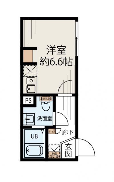 S-TERRACE 元住吉(ワンルーム/1階)の間取り写真