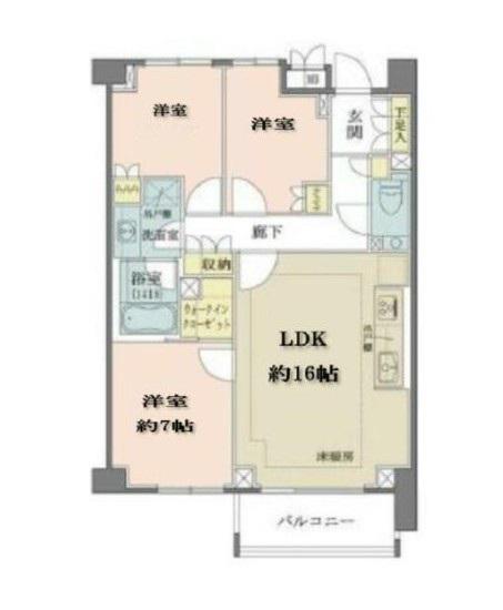 パークハウス市谷仲之町(3LDK/3階)の間取り写真