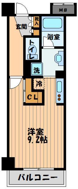レジディア荻窪(ワンルーム/1階)の間取り写真
