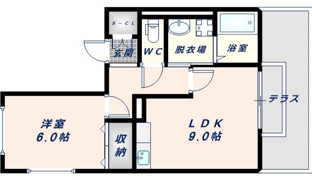 第7ウエスタンハイツ(1LDK/2階)の間取り写真