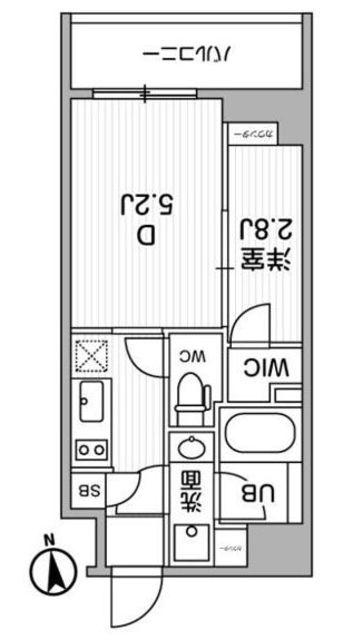 ALTERNA東池袋(2K/2階)の間取り写真