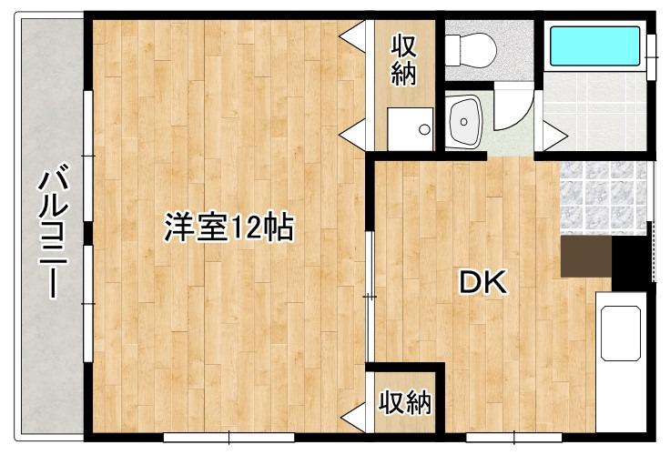 第2コーポ武田(1DK/2階)の間取り写真