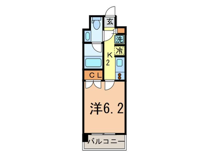 コスモリード西馬込レジデンス(1K/1階)の間取り写真