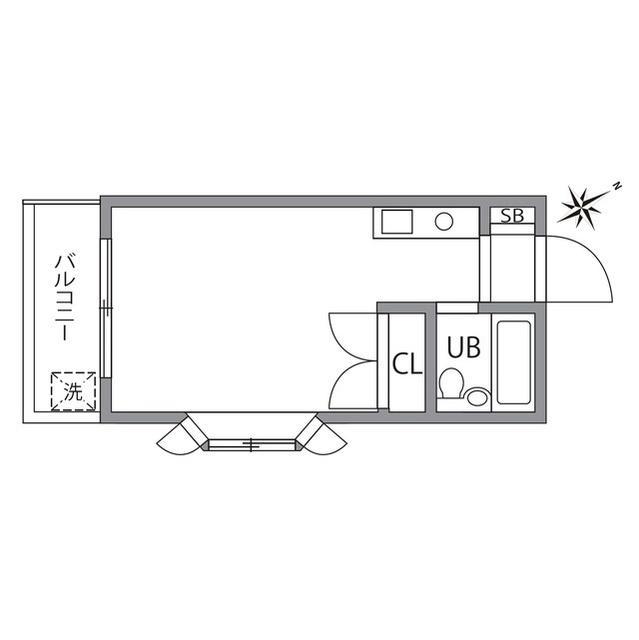 エクレール仙川PARTⅡ(ワンルーム/2階)の間取り写真