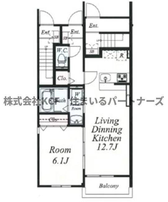 コーエー アビタシオン(1LDK/1階)の間取り写真