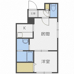 ブランノワールN38(1LDK/2階)の間取り写真