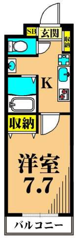 ガーデンコート(1K/1階)の間取り写真