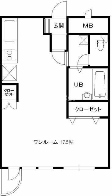 スカイコート大手町(ワンルーム/8階)の間取り写真
