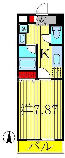 オアゾ桜台(1K/3階)の間取り写真