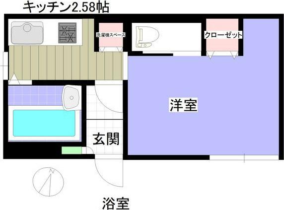 SERAM宮ケ丘 (1K/2階)の間取り写真