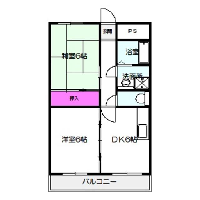 アネックス今里(2DK/3階)の間取り写真