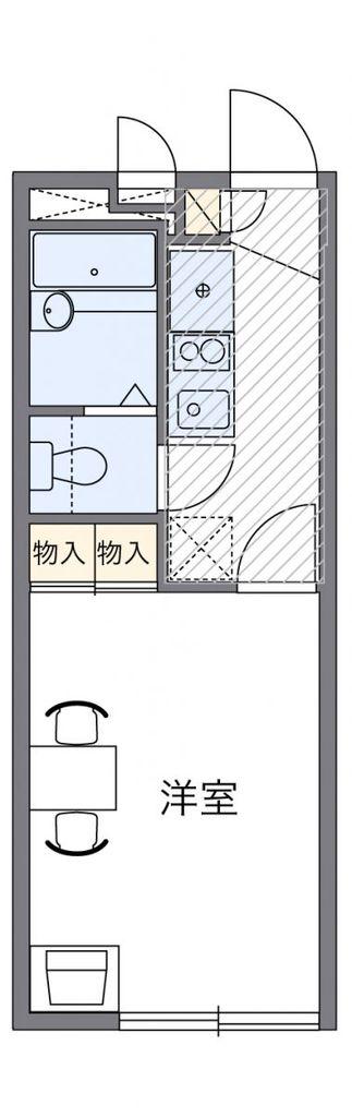レオパレスビストディモラ(1K/2階)の間取り写真