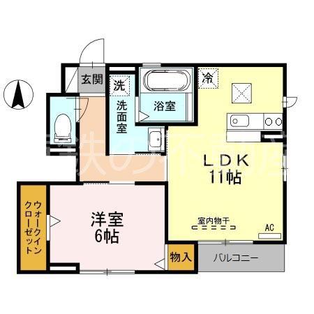 ティダ・アパアパ(1LDK/1階)の間取り写真