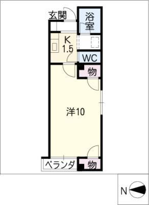 パル松井(1K/2階)の間取り写真