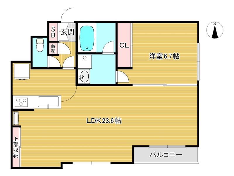 BELCASA(1LDK/3階)の間取り写真