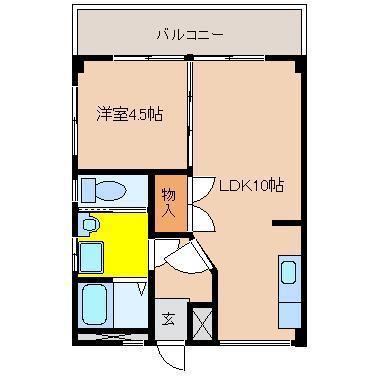 シーフレーバーハイム(1LDK/3階)の間取り写真