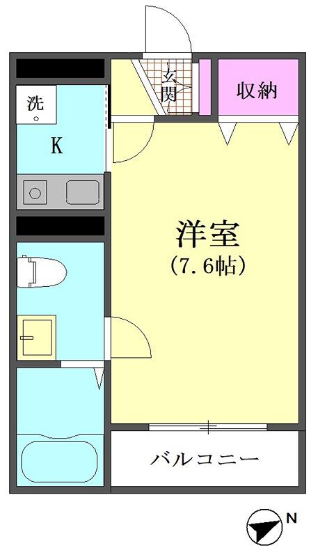 サンライズ蒲田V(1K/2階)の間取り写真