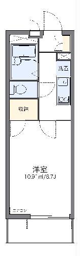 レオパレスエスペランサ(1K/1階)の間取り写真