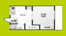 小川マンション(1DK/3階)の間取り写真