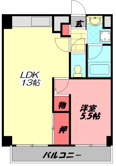 アティーナ守口(1LDK/10階)の間取り写真