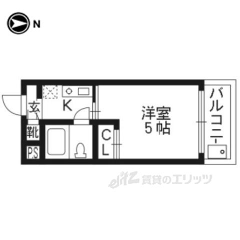 メゾン・ド・パルファン(1K/2階)の間取り写真