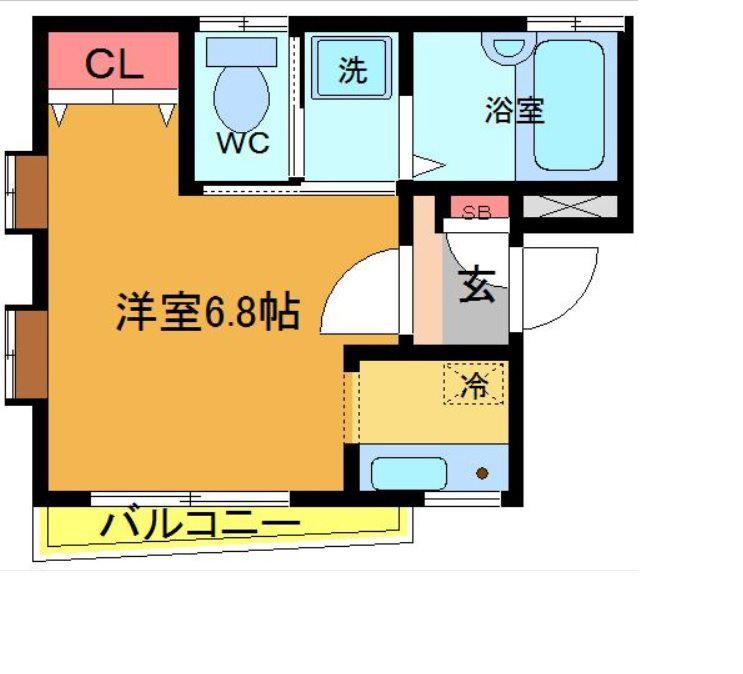 S-BLOOM(1K/2階)の間取り写真