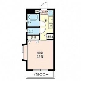 5丁目壱番館(1K/3階)の間取り写真