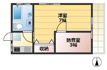 小川コーポ(1SK/1階)の間取り写真