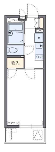 レオパレスメティス(1K/4階)の間取り写真