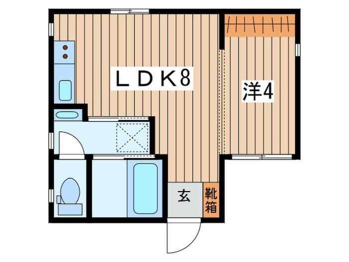 COOL(1LDK/1階)の間取り写真
