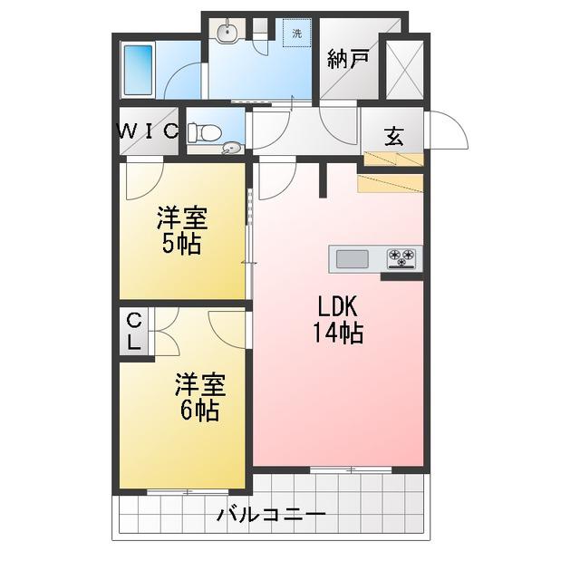 プラウドタワー小岩フロント(2SLDK/28階)の間取り写真