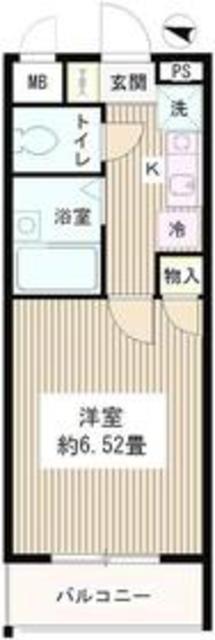 サンライズハイツ(1K/1階)の間取り写真