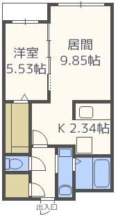 GARDEN TERRACE4C(1LDK/2階)の間取り写真