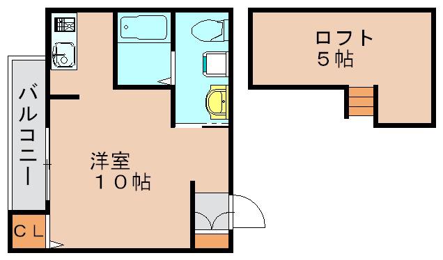 VITESSE箱崎(ワンルーム/1階)の間取り写真