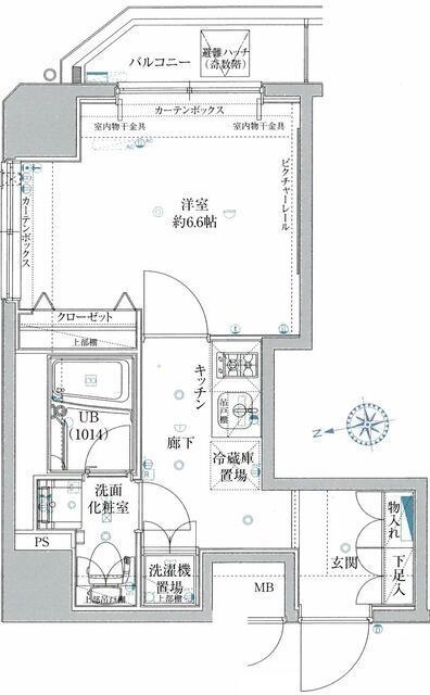 スパシエトラッド川口(1K/3階)の間取り写真