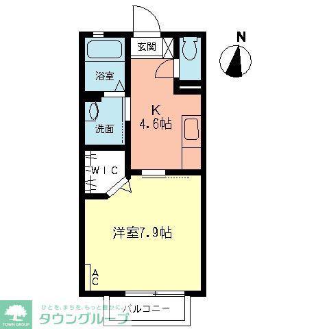 ルミエール(1K/2階)の間取り写真