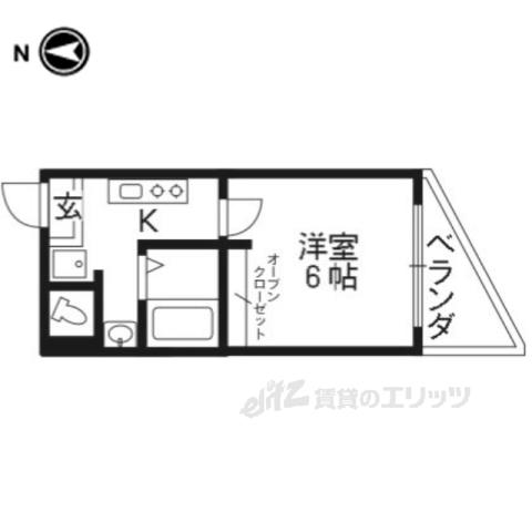 ソラティオ(1K/3階)の間取り写真